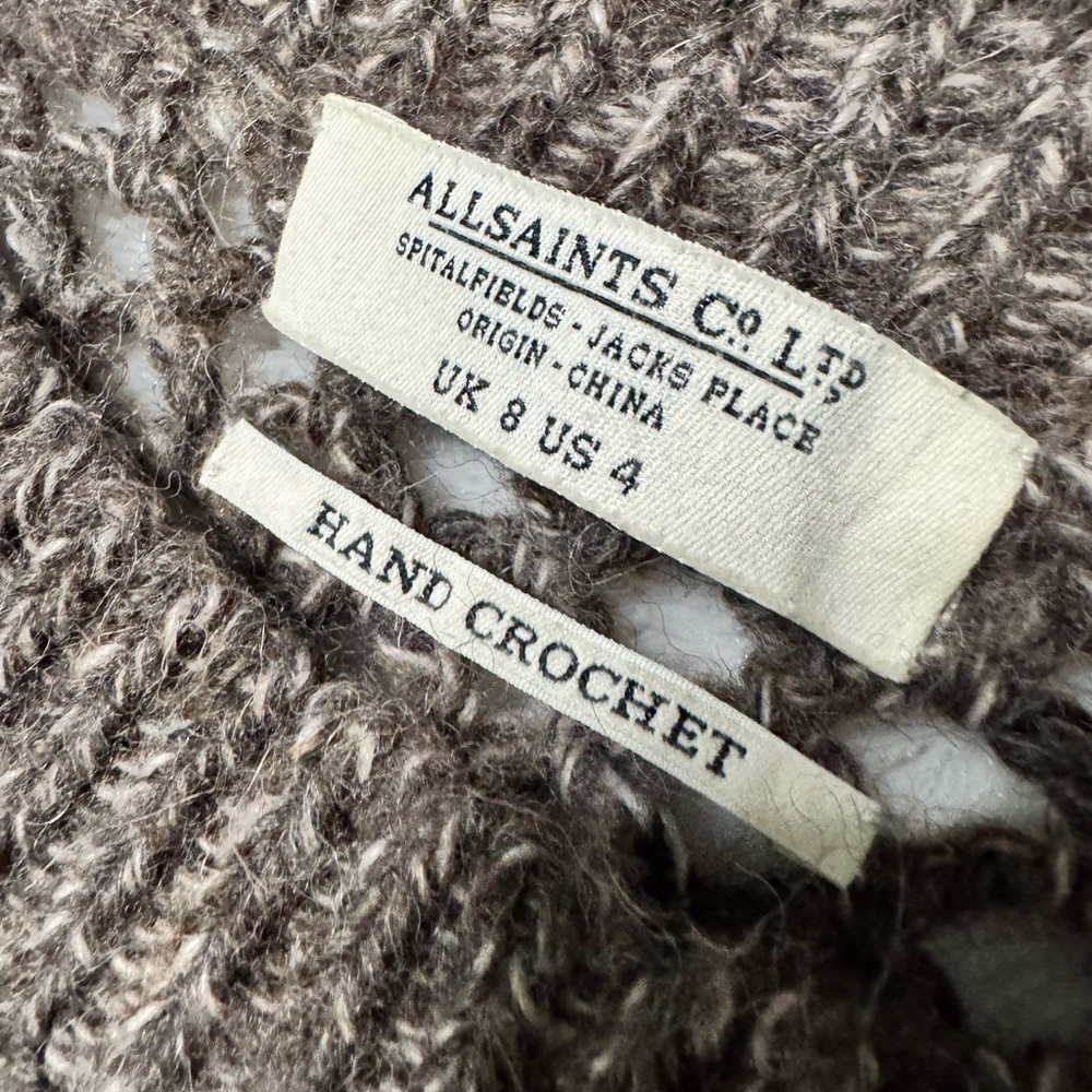 ALL SAINTS Women's Open Knit Wool Alpaca Sweater - Picture 3 of 6